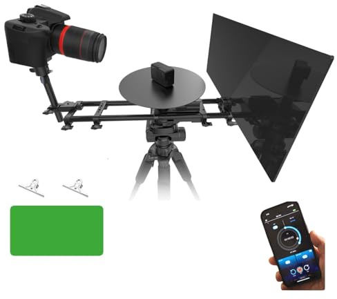 Motorisierte 360°-Fotokabine, Drehplattform mit grünem Hintergrund & Klemmen – App-gesteuertes Drehteller für Produktfotografie, Video-Booth, Stop-Motion & B-Roll – Leiser Motor, 10kg Traglast, USB-C