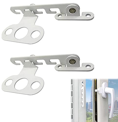 CUHZA 2 Stück Fensterfeststeller, Fensterstopper, Set Kipp-Regler, Zuschlagschutz Fensterriegel, Fensterriegel für Fenster, Kippfensterschutz, für Fenster Fensterfeststeller Zuschlagschutz