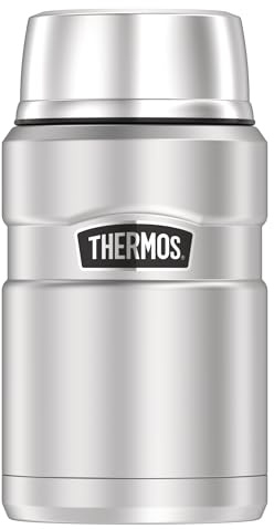 Thermos STAINLESS KING Thermobehälter 0,71 l, 14h heiß, stainless steel | 24h kalt, absolut dicht, Edelstahl-Isolierbehälter für Essen, Lunchpot für Suppen & Mahlzeiten, silber matt
