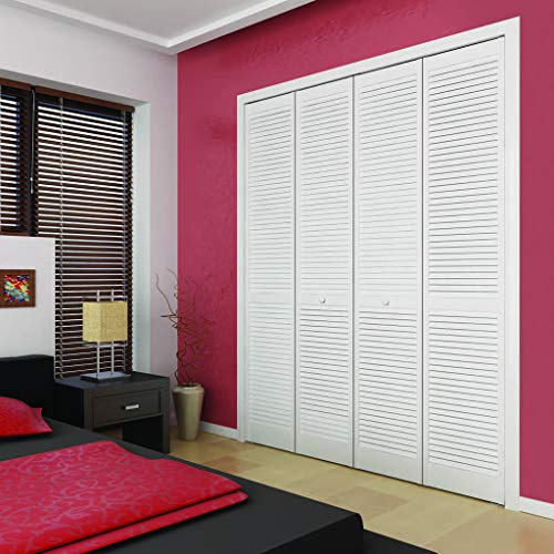 Schrank Tür, Falttür, Kimberly Bay Traditionelle louver-louver weiß 203,2 x 81,3 cm.