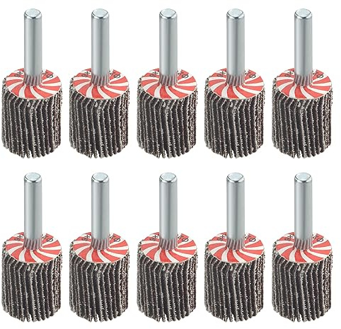 TOVOT 20×25×6MM Fächerschleifer Körnung 80 Fächerschleifer für Schleifen und Polieren - 10 Stück 2 cm