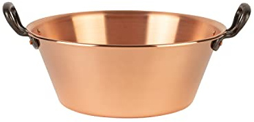 Cuisine Romefort | Kupfer Marmeladentopf Ø 26,5 cm - 3 Liter Inhalt | Griffe aus Gusseisen | traditioneller Kupfertopf aus Frankreich zum Kochen von Marmelade