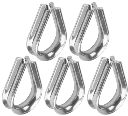 cyclingcolors 5x Kauschen Kausche Seilkauschen Verzinkter Stahl Drahtseilkauschen für Drahtseilklemmen Drahtseil Seil Stahlseil Windenseil, 5mm