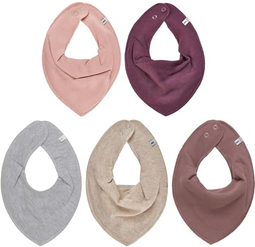 Pippi Babywear Halstücher - Baby Dreieckstücher/Lätzchen 5er Pack (Burlwood)