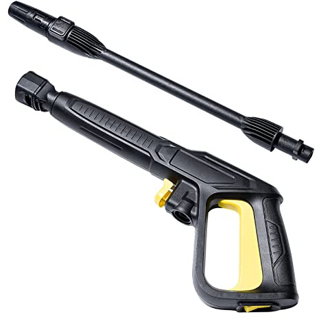 YUET Ersatzpistole & Sprühlanze Aufsatz für Kärcher K2 K3 K4 K5 K6 K7 Hochdruckreiniger, Hochdruck Verstellbar Sprühdüse und Quick Connect Spritzpistole Autowascher Zubehör Kit