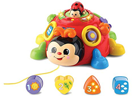VTech Baby Fröhlicher Lernkäfer – Interaktives Sortierspielzeug zum Lernen von Formen, Farben und Zahlen – Für Kinder von 12-36 Monaten