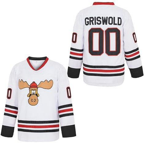 PERC30 Hockey-Trikots #00 Movie Herren genähte Buchstaben und Zahlen S-4XL, Weiss/opulenter Garten, 4X-Groß