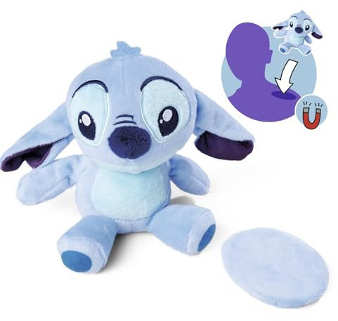 Simba 6315870464 - Disney Schulter-Kuscheltier (12 cm) - magnetische Plüschfigur aus Lilo & Stitch zum Mitnehmen, Spielzeug für Fans & Kinder ab 0 Jahre