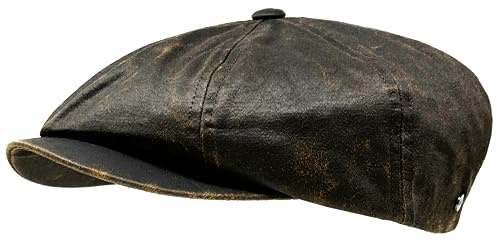 WEROR Schiebermütze Herren Schirmmütze Herrenmütze Newsboy Flat Cap Mütze | Vintage, Retro, Newsboy, Gatsby, Bakerboy Cap, Flache Kappe, Baumwollfutter, Metalllogo, für Sommer, Herbst und Winter