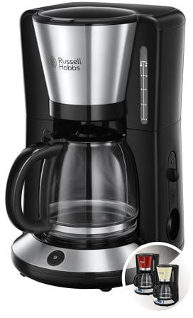 Russell Hobbs Kaffeemaschine [Brausekopf für optimale Extraktion&Aroma] Adventure (1 bis 10 Tassen, 1,25l Glaskanne,Warmhalteplatte, Abschaltautomatik,Tropf-Stopp, 1100W) Filterkaffeemaschine 24010-56