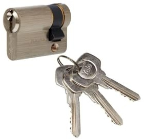 Yale YC500+ Halbzylinder 30x10 mm, 5 Stifte, Nickel matt, Für Innentüren, Kompaktes Modell, Einfache Montage