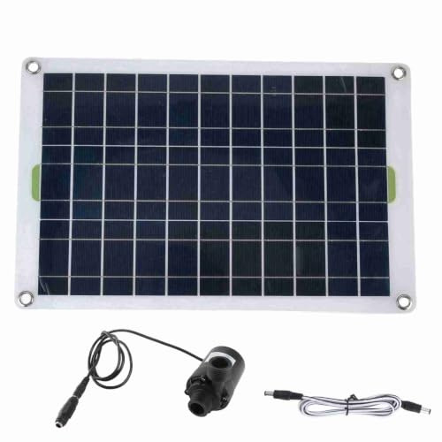 Solar-Wasserpumpen-Set, Solar-Teichpumpe, 800 L/h, 12 V DC, Solar-Brunnenpumpe, Solarpanel-Strom, Anwendungsbereich: Haushalt, Auto und Boot, Gartenbrunnen Usw