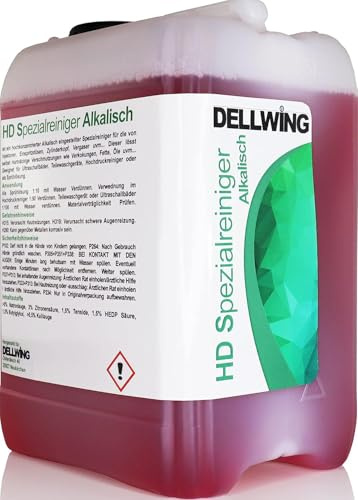 DELLWING HD Spezial 5L - Ultraschall Konzentrat zur Reinigung von Autoteilen, Vergaser, Zylinderköpfe, Injektoren, Einspritzdüsen und vielem mehr