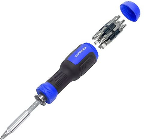 SHARDEN Multibit Schraubendreher 13-in-1 Magnetische Bohrer Verl?ngerung Schraubendreher Set Multitool All in One mit Torx, Schlitz, Kreuzschlitz, Sechskant,Pozidriv und 1/4 Mutternschl¨¹ssel