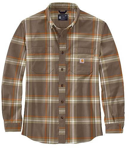 Carhartt Herren Langarmhemd Flannel L,S Plaid Shirt, Farbe:Chestnut, Größe:XL