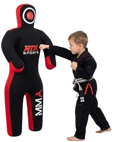 Kids MMA Judo Grappling Dummy - Punch Bag for Brazilian BJJ Jiu Jitsu, Wrestling, MMA Training Canvas Unfilled 47"
