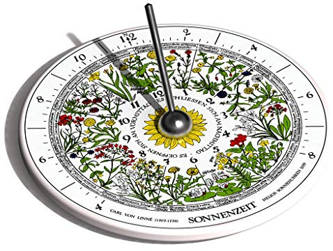 HORA Floris aus Porzellan - Sonnenuhr mit Blumenuhr nach Carl von Linné
