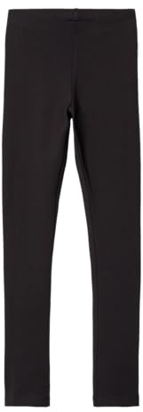 NAME IT Mädchen Basic-Leggins Bio-Baumwolle schwarz 128