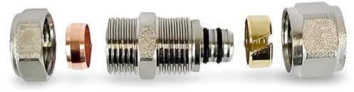 Reduzierstück/Adapter, Klemmring, 16-mm-Verbundrohr auf 15-mm-Kupferrohr