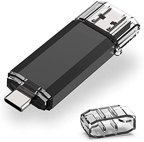 USB C OTG Stick 128GB RAOYI USB 3.0 Type C Stick Dual USB Speicherstick 2-IN-1 Flash Laufwerk 128 GB für Tablet/Smartphone/Android/PC/Laptop/Windows/IOS (Schwarz)