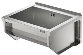 KUNe SOLIDUM 50 - Ausgussbecken Edelstahl zur Wandmontage - Außenmaße 58 x 47 x 28 (BxTxH) cm