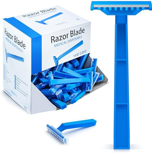 AIESI® Einmalrasierer 2 Klingen unsterile (Packung mit 100 stück)