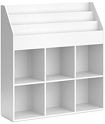 Vicco Kinderregal Luigi, Weiß, 107.2 x 114.2 cm | zur Aufbewahrung von Spielzeug und Büchern kombinierbar