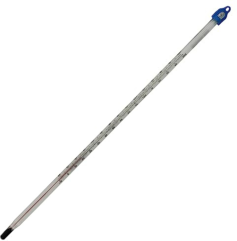 Glasthermometer -10 bis +150 °C, 300 mm, für Wasser & Flüssigkeiten | Ideal zur Messung der Temperatur von Wasser, Flüssigkeiten, Bier, Wein oder für Labor- und wissenschaftliche Anwendungen