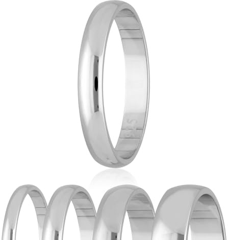 Treuheld® 925 Silber Ring - Größe 60 (20), Breite 4mm - Damen & Herren - glänzend - Geburtstag, Vorsteckring, Verlobung, Sterling Ehering, Hochzeit