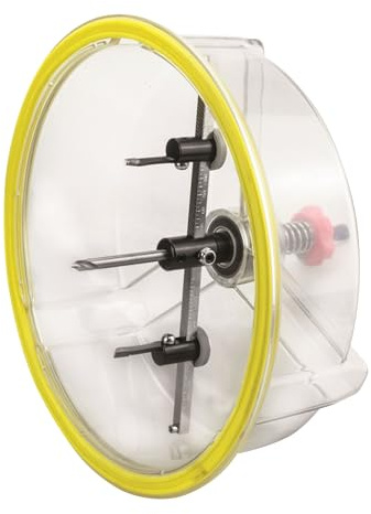 BOXTEC Hartmetall Kreisschneider BHC mit Schutzhaube stufenlos einstellbar im Koffer mit 4 Messern für Trockenbau, Holz, Kunststoff, Gipskarton