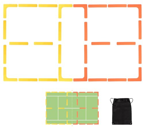 BOOSTEADY Court Marker Pickleball Marker Kit rutschfest Marker windabweisend Court Lines Marker für den Innen- und Außenbereich, 28 Stücke oder 84 Stücke