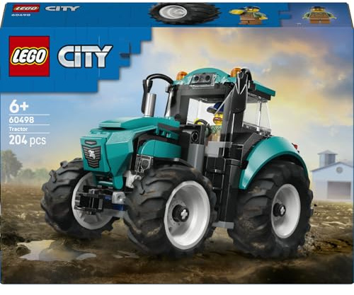 LEGO City Traktor 60498 | Spielzeug ab 6 Jahren für Jungen, Bauernhof Fahrzeug Modellbau mit Bauern Minifigur, Geburtstagsgeschenk, 204 Teile