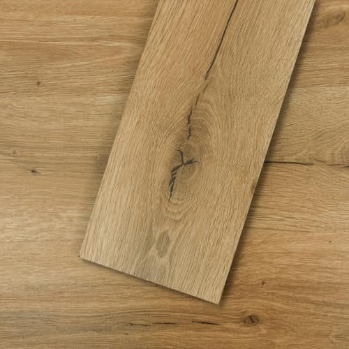 Mysflosy Vinylboden Selbstklebend, PVC Bodenbelag holzoptik wasserdicht, Eiche Europäische 15,24 cm x 91,44 cm vinyl bodenbelag, 36 Dielen, Abdeckung 5 m²