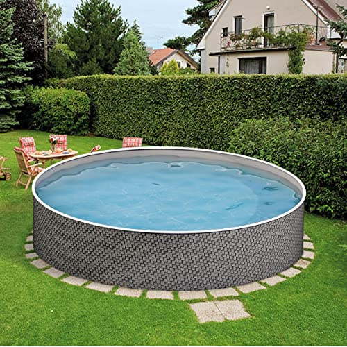Azuro Deluxe 360 x 120cm Rattanoptik Stahlwandpool Schwimmbecken