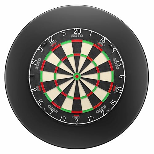 KOTO - King Pro 360 + Dartscheibe mit Schutzring 1 PCS, PU, Dart Surround für Dartscheiben, Dart Auffamgring Schutz Pfeile & Wände