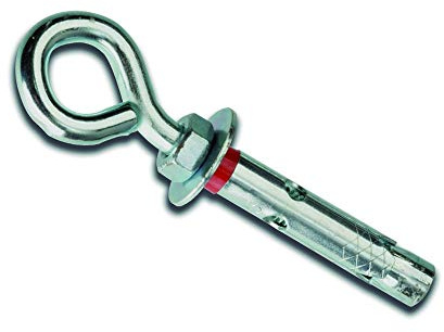 DOJA Industrial | Erweiterung Anker Ringschraube | M10-12 | PACK 5 | Wand Dehnschraube Deckenhaken | Haken Schwerlastanker | Oesenschraube Befestigung | Augen Schraube Bolzen | Schwerlastdübel