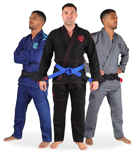 Sanabul Grundlagen V.2 Ultraleichtes vorgeschrumpftes BJJ Jiu Jitsu Gi (Schwarz, A1) Siehe Spezielle Größenanleitung