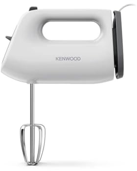 Kenwood QuickMix Lite HMP10.00WH Handmixer, Handrührgerät mit SureEject-Entriegelung und Kabelaufwicklung, inkl. Doppenschneebesen, 300 Watt Motor, Weiß