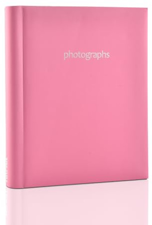 ARPAN Selbstklebendes Fotoalbum, 20 Blatt/40 Seiten, Spiralbindung, Rose, 25 x 29 cm