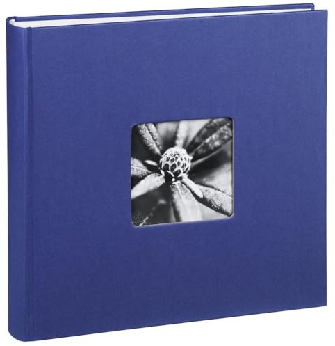 Hama Fotoalbum Jumbo 30x30 cm (Fotobuch mit 100 weißen Seiten, Album für 400 Fotos zum Selbstgestalten und Einkleben) blau