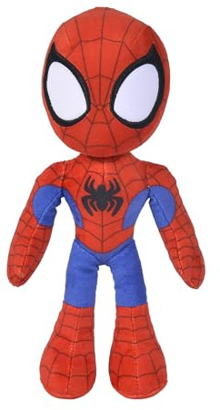 Simba 6315875810X06-Disney Marvel Spidey, 25cm Plüschfigur mit Glow in the Dark Augen, Spiderman Filmfigur, Plüschspielzeug, Spinne, Comic Figur, Superheld, ab den ersten Lebensmonaten geeignet