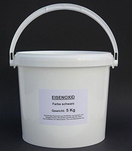 Gepotex 5 Kg Farbpigmente Eisenoxid schwarz zum Einfärben von zement-und kalkgebundenen Baustoffen gemäß DIN EN 12878