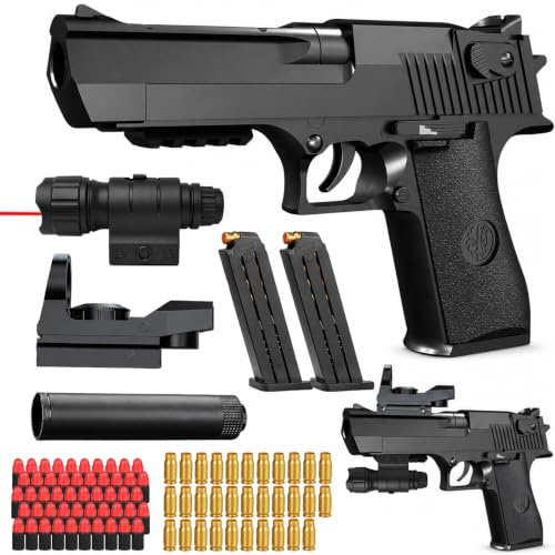 Spielzeug Pistole,Spielzeug-Schaumstoff-Blaster,Blaster Toy Gun | Schaumstoff Soft Bullet Gun Spielzeug,Pistole Wüstenadler Mit Platzpatronen,Geschoss und Zielscheibe für Nerf,für 14+