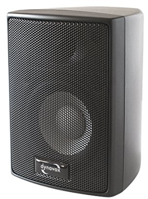 Dynavox AS-301 Satelliten-Lautsprecher, Paar, für Heimkino oder Büro, kompakte Surround-Box, Wandmontage, schwarz