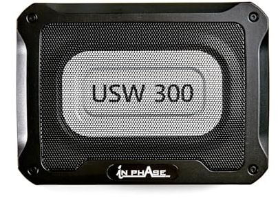 In Phase USW300 300 W Untersitz Subwoofer Auto Set - Auto Subwoofer Aktiv - Underseat aktiver subwoofer, Black