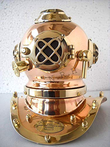 US Navy Mark V Taucherhelm, Kupfer- und Messing-Finish, dekoratives Geschenk