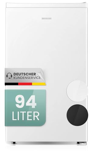 Heinrich´s Getränkekühlschrank 94L klein kompakt leise: 36db Mini-Bar; Tisch-Kühlschrank mit 7 Temperaturstufen, Mini Kühlschrank freistehend ; perfekt geeignet für Büro Camping Garten Outdoor,weiß