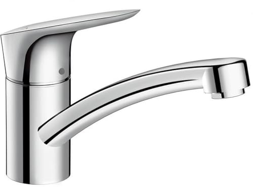 hansgrohe Küchenarmatur Logis M31, Wasserhahn Küche mit Auslauf Höhe 120mm, schwenkbar, 1 Strahlart, Chrom