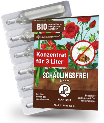 Plantura Schädlingsfrei Neem, 9 ml Konzentrat für bis zu 3 L (36 m²) | Effektive Schädlingsbekämpfung mit Neem, gegen Blattläuse, Thripse & Co. an Gemüse, Kräutern & Zierpflanzen