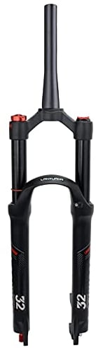 LANXUANR 26/27.5/29 Zoll Magnesiumlegierung Mountainbike Gabel Rückpralleinstellung, Luftfederung Vorderradgabel 100mm Federweg, 9mm Achse, Scheibenbremse